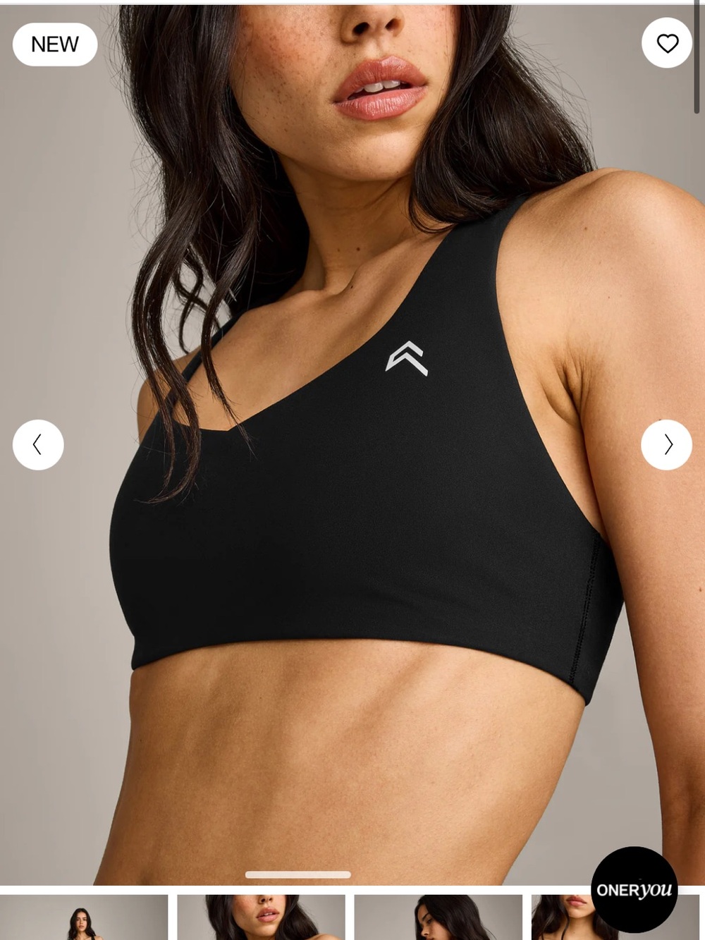 Oner Active Black Easy Lift Cross Back Sports Bea Medium